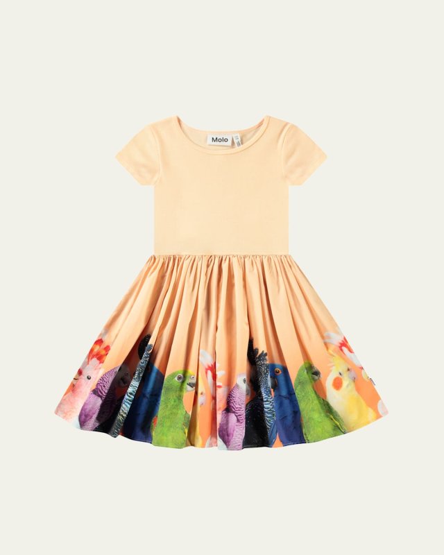 Girl's Cissa Graphic Combo Dress, Size 7-14
